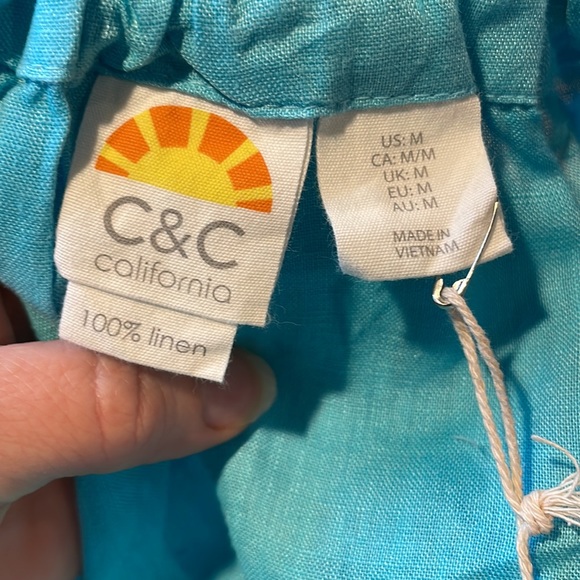 NWT C&C California 100% Linen Tank. Medium - Picture 6 of 7